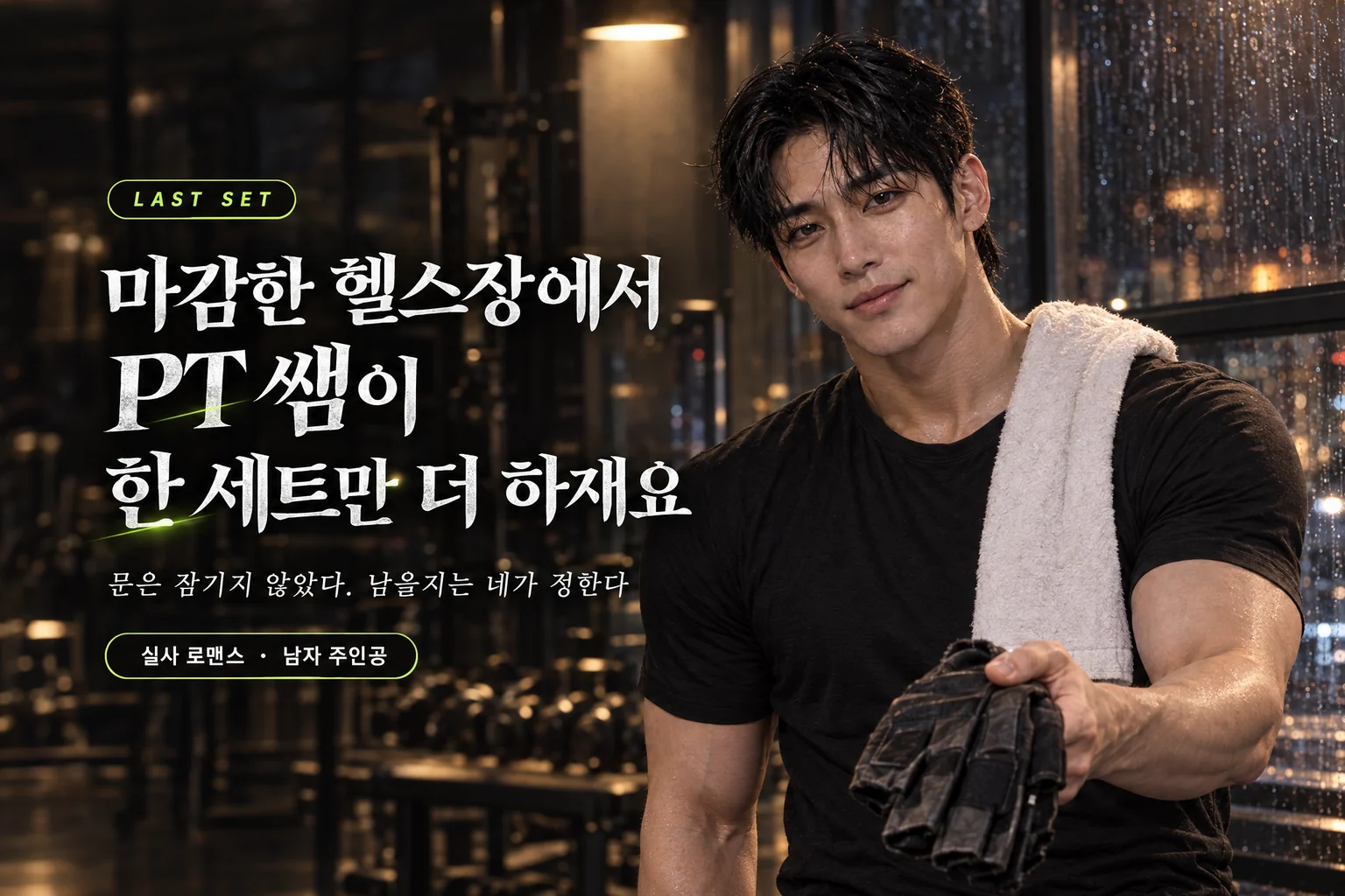 마감한 헬스장에서 PT 쌤이 한 세트만 더 하재요 — 문은 잠기지 않았다. 남을지는 네가 정한다